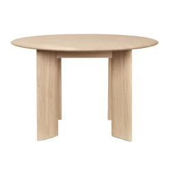 Matbord-Ferm Living Bevel matbord Ø117 cm, Vitoljad ek