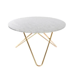 Matbord-OX Denmarq Big O Table matbord, Marmor carrara, mässingsstativ