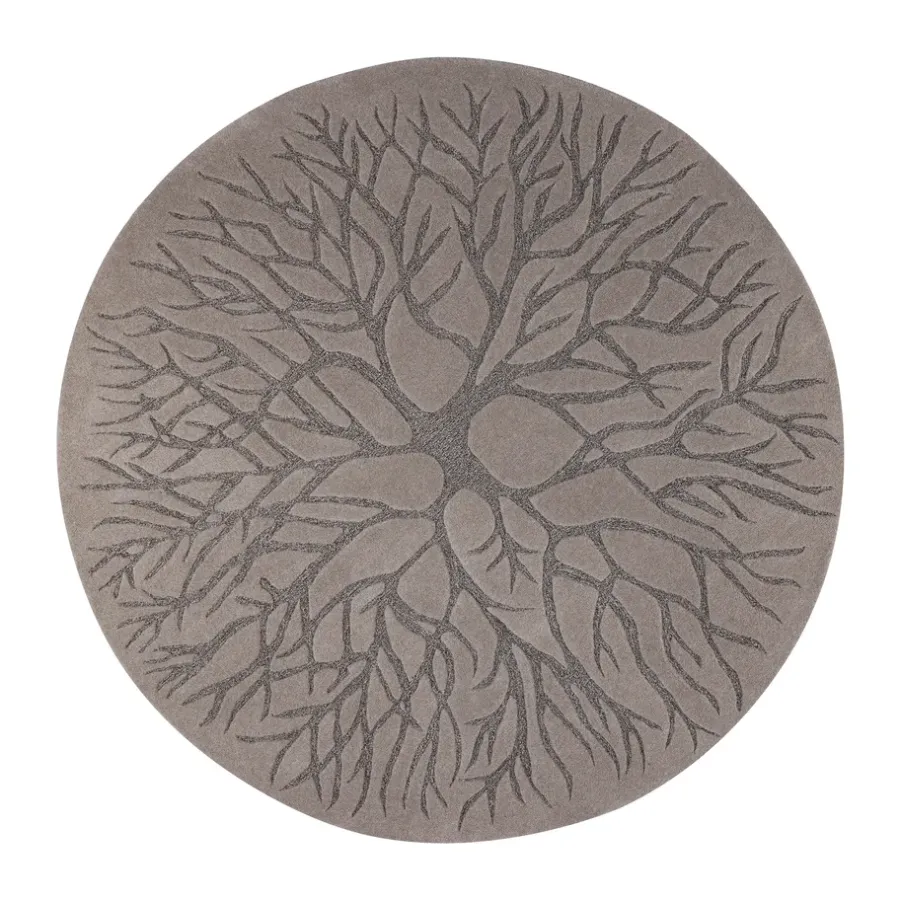 Birds nest handtuftad matta Ø220 cm, MD Brown^Kateha New