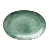 Serveringsfat & Uppläggningsfat-Bitz fat ovalt 25x36 cm, Svart-grön