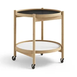 Bølling Tray Table model 50 rullbord, base, oljat ekstativ^Brdr. Krüger