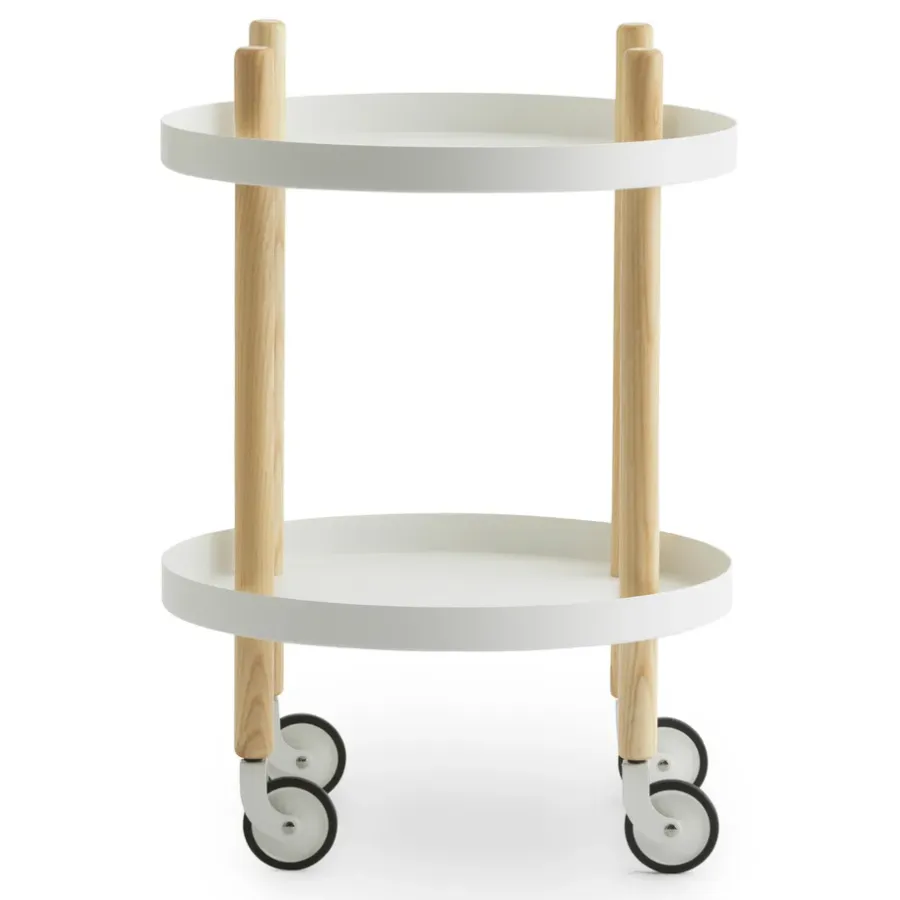 Serveringsvagnar & Rullvagnar-Normann Copenhagen Block bord Ø45 cm, Vit