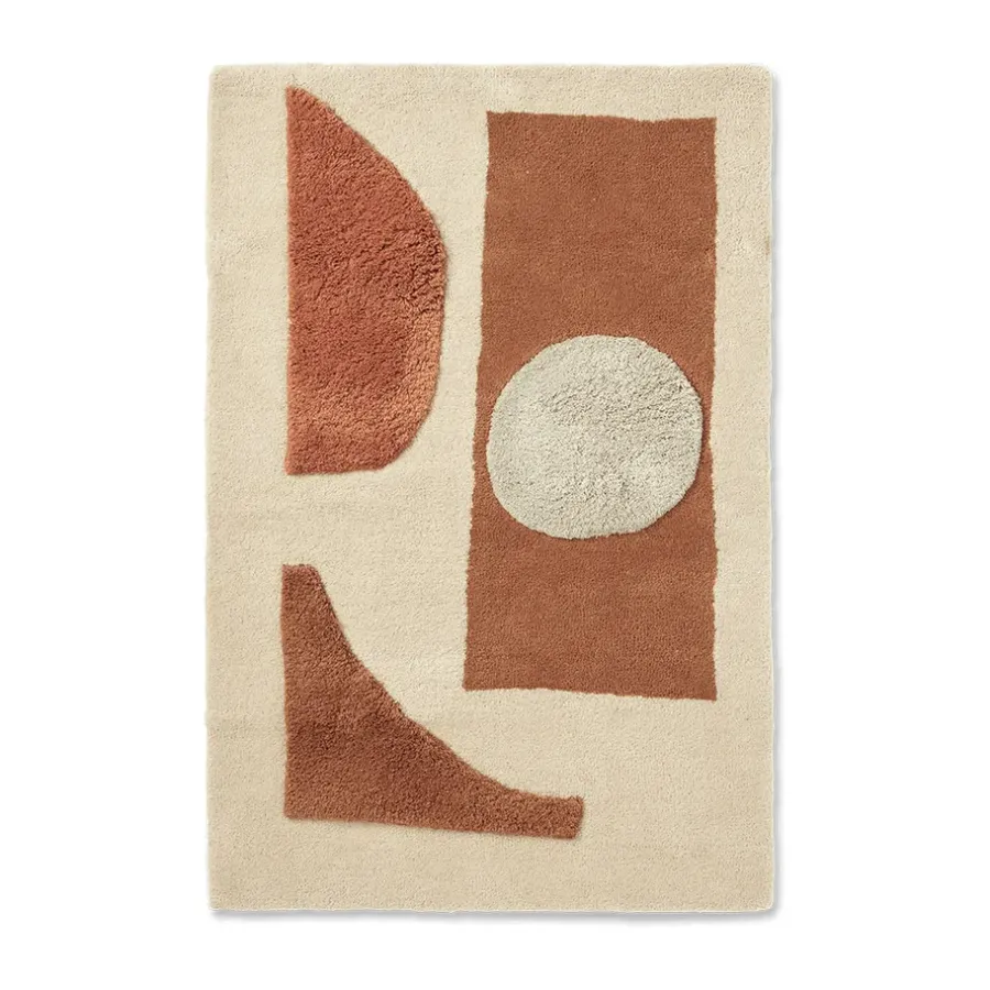 Bloco tuftad matta, Blush-off white, 80x120 cm^Ferm Living