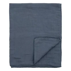 Barnfiltar|Barnfiltar-Bloomingville Muslin filt 80x100 cm, Blå