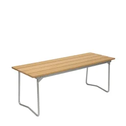 Bänk 8 bänk, Ek olja-varmförzinkat stålstativ^Grythyttan Stålmöbler Clearance