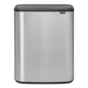 Bo touch bin 2x30 L, Mattborstat stål^Brabantia Discount