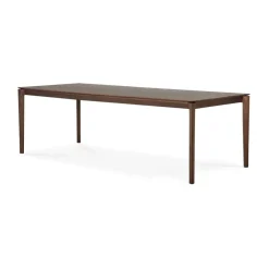 Matbord-Ethnicraft Bok matbord 240x100 cm, Lackad teak brown