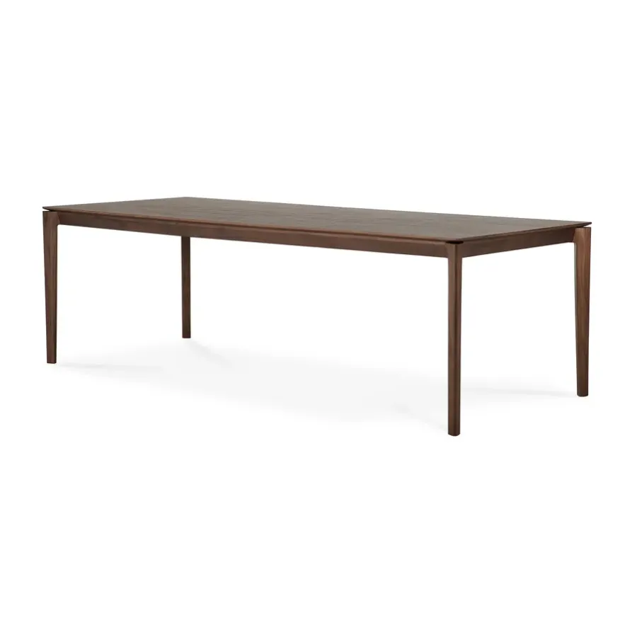 Matbord-Ethnicraft Bok matbord 240x100 cm, Lackad teak brown