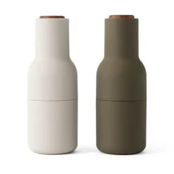 Salt- & Pepparkvarnar-Audo Copenhagen Bottle Grinder kryddkvarn 2-pack, Hunting green-beige-valnöt