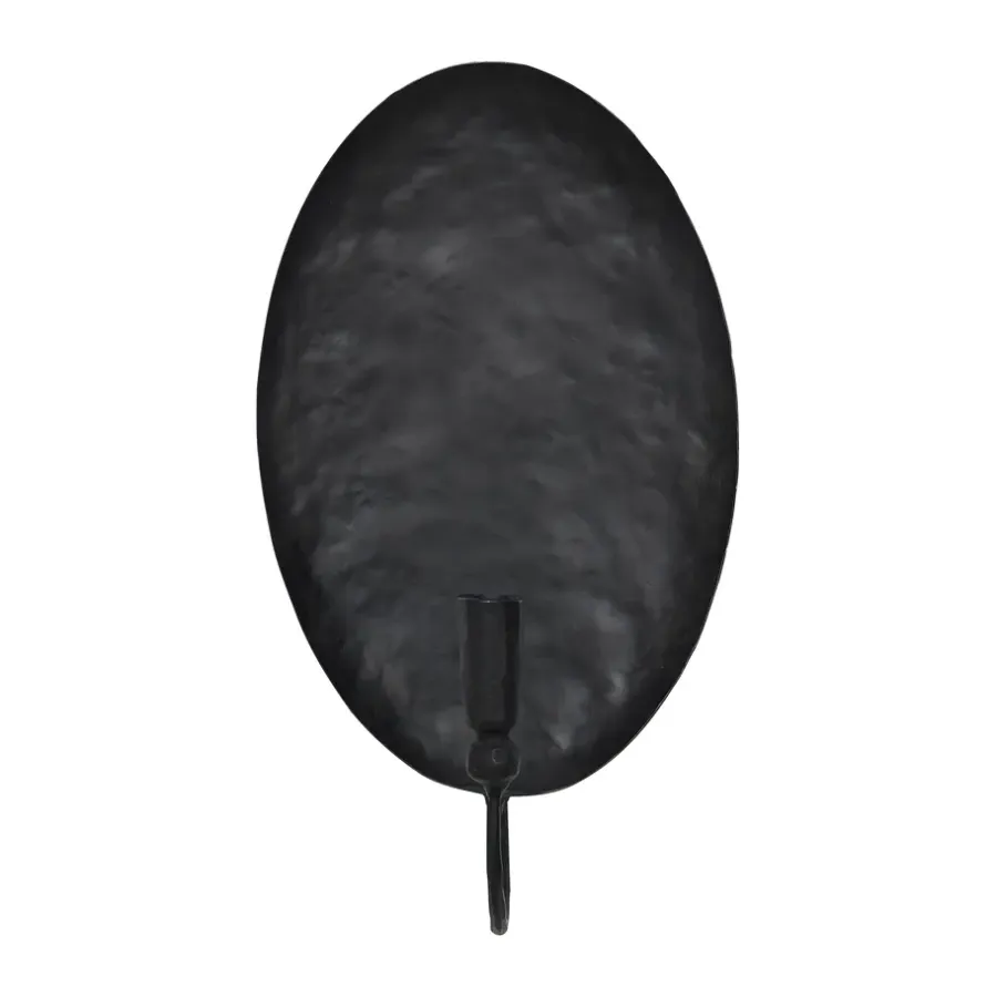 Ljusstakar-Tell Me More Boule väggljusstake med bakplatta, Svart