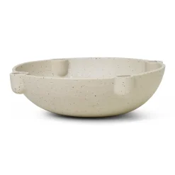 Adventsljusstakar För Levande Ljus-Ferm Living Bowl adventsljusstake keramik large Ø27 cm, Ljusgrå