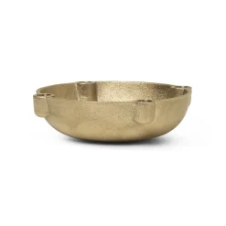 Adventsljusstakar För Levande Ljus-Ferm Living Bowl adventsljusstake mässing, Brass