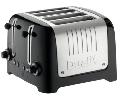 Brödrostar-Dualit Brödrost Lite 4 Skivor, Blank svart