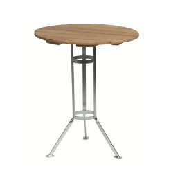 Bryggeri trefotsbord, Teak-varmförzinkat stativ^Grythyttan Stålmöbler Clearance