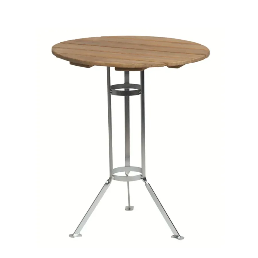 Bryggeri trefotsbord, Teak-varmförzinkat stativ^Grythyttan Stålmöbler Clearance