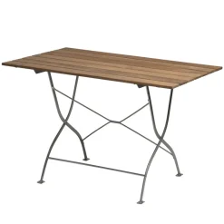 Bryggeribord, Teak-varmförzinkat stativ^Grythyttan Stålmöbler New