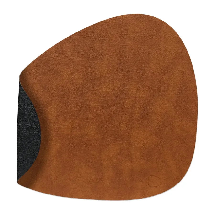 Bordstabletter-LIND DNA Bull bordstablett vändbar curve L 1 st, Cognac-black