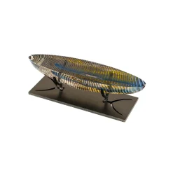 Konstglas|Skulpturer & Porslinsfigurer-Kosta Boda BV Caspar Boat glasskulptur, Klar