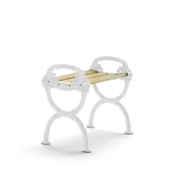 Sittmöbler·Utomhuspallar & Barstolar Utomhus|Utomhuspallar & Barstolar Utomhus-Byarums bruk Byarum pall, Furu impregnering, vitt stativ