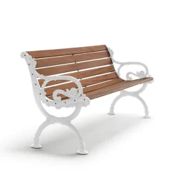 Trädgårdssoffor & Trädgårdsbänkar|Loungemöbler·Loungesoffor-Byarums bruk Byarum soffa, Mahogny, vitt stativ, 155 cm