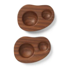 Äggkoppar-Ferm Living Cairn äggkopp 2-pack, Dark brown