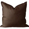 Calm kuddfodral linne 50x50 cm, Chocolate Brown^Scandi Living Outlet