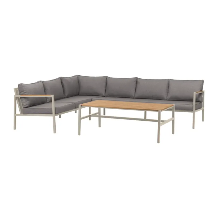 Balkongmöbler·Balkongsoffor|Balkongsoffor-Brafab Cap soffgrupp, Light grey-grå, 6-sits