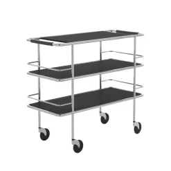 Serveringsvagnar & Rullvagnar-Lammhults Cargo serveringsvagn, Svart laminat-krom
