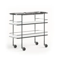 Serveringsvagnar & Rullvagnar-Lammhults Cargo Support serveringsvagn, Vit laminat-krom