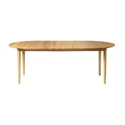 Matbord-FDB Møbler C62E Bjørk matbord 2 iläggsskivor, Oak solid oiled