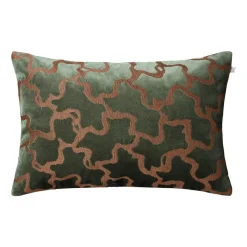 Kuddfodral-Chhatwal & Jonsson Chand kuddfodral 40x60 cm, Forest green-cognac