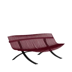 Trädgårdssoffor & Trädgårdsbänkar-Fermob Charivari bänk, Black cherry