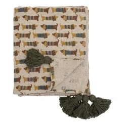 Barnfiltar|Barnfiltar-Bloomingville Charlie pläd 130x160 cm, Brun