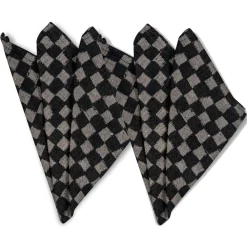 Tygservetter|Tygservetter-Byon Checki tygservett 2-pack, Svart