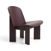Chisel lounge chair, Dark bordeaux lackad bok^HAY Sale