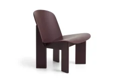 Chisel lounge chair, Dark bordeaux lackad bok^HAY Sale