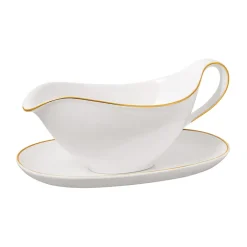 Såssnipor & Såskannor-Villeroy & Boch Château Septfontaines såssnipa med fat 26 cl, Vit-guld