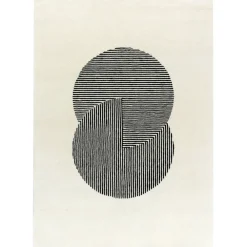 Ullmattor-NJRD Circles ullmatta naturvit, 200x300 cm