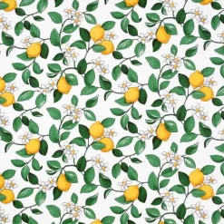 Citronlycka vaxduk, vit^Arvidssons Textil Best