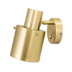 Läslampor|Sänglampor-Globen Lighting Clark 1 vägglampa, Borstad mässing