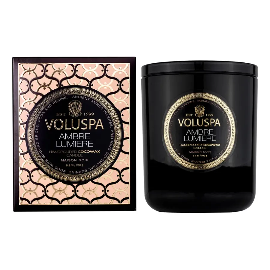 Doftljus & Doftpinnar-Voluspa Classic Maison Noir doftljus 60 timmar, Ambre Lumiere