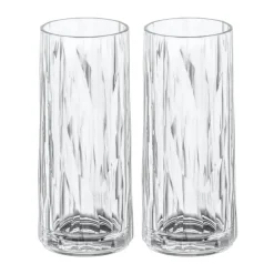 Club No. 3 longdrinkglas plast 25 cl 2-pack, Kristallklar^Koziol Sale