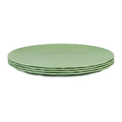 Plasttallrikar-Koziol Club tallrik Ø26 cm 4-pack biocirkulär termoplast, Nature leaf green