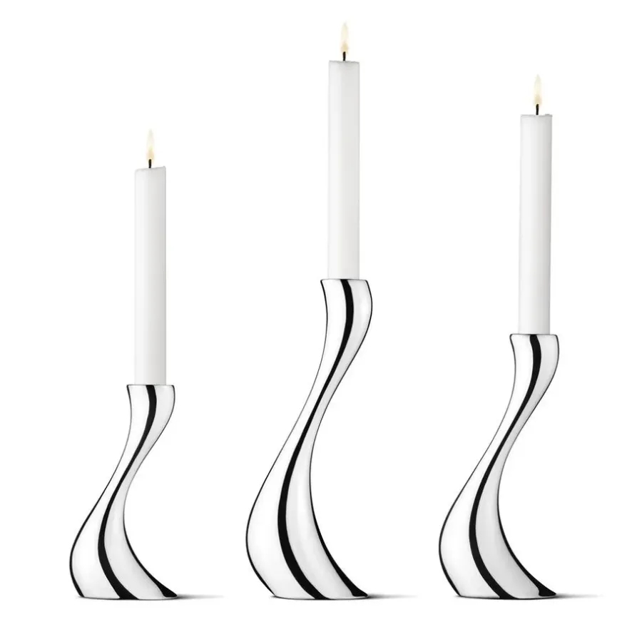 Ljusstakar-Georg Jensen Cobra ljusstake 3-pack, rostfritt stål