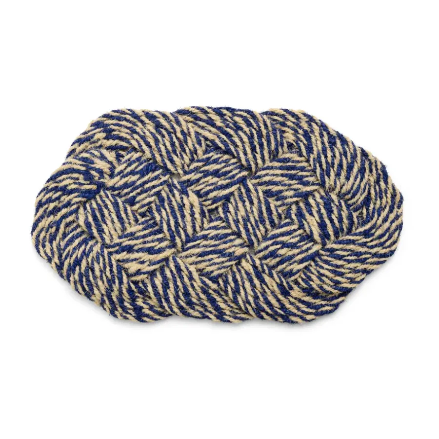 Dörrmattor-HAY Coco dörrmatta 40x80 cm, Swirl blue-off white