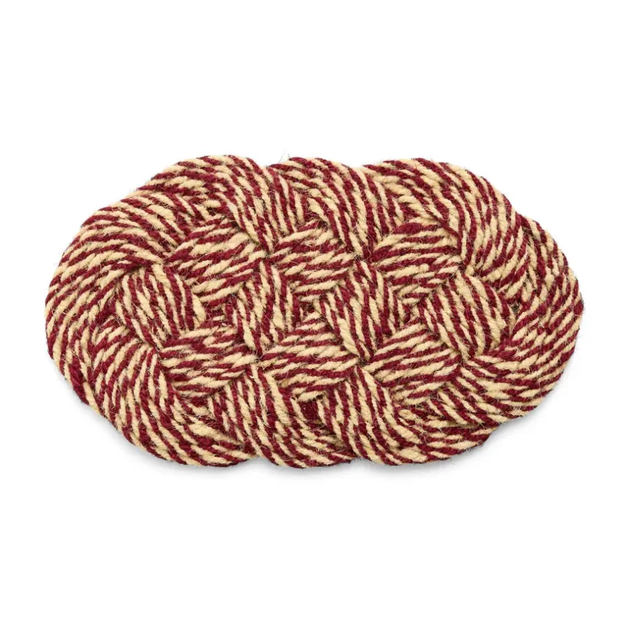 Dörrmattor-HAY Coco dörrmatta 40x80 cm, Swirl bordeaux-off white