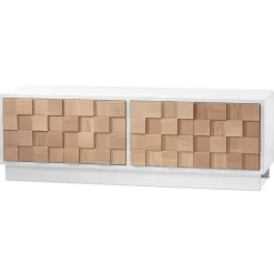 Tv-Bänkar & Mediabänkar|Tv-Bänkar & Mediabänkar-A2 Collect 2016 mediabänk, Vitoljad ek-vit