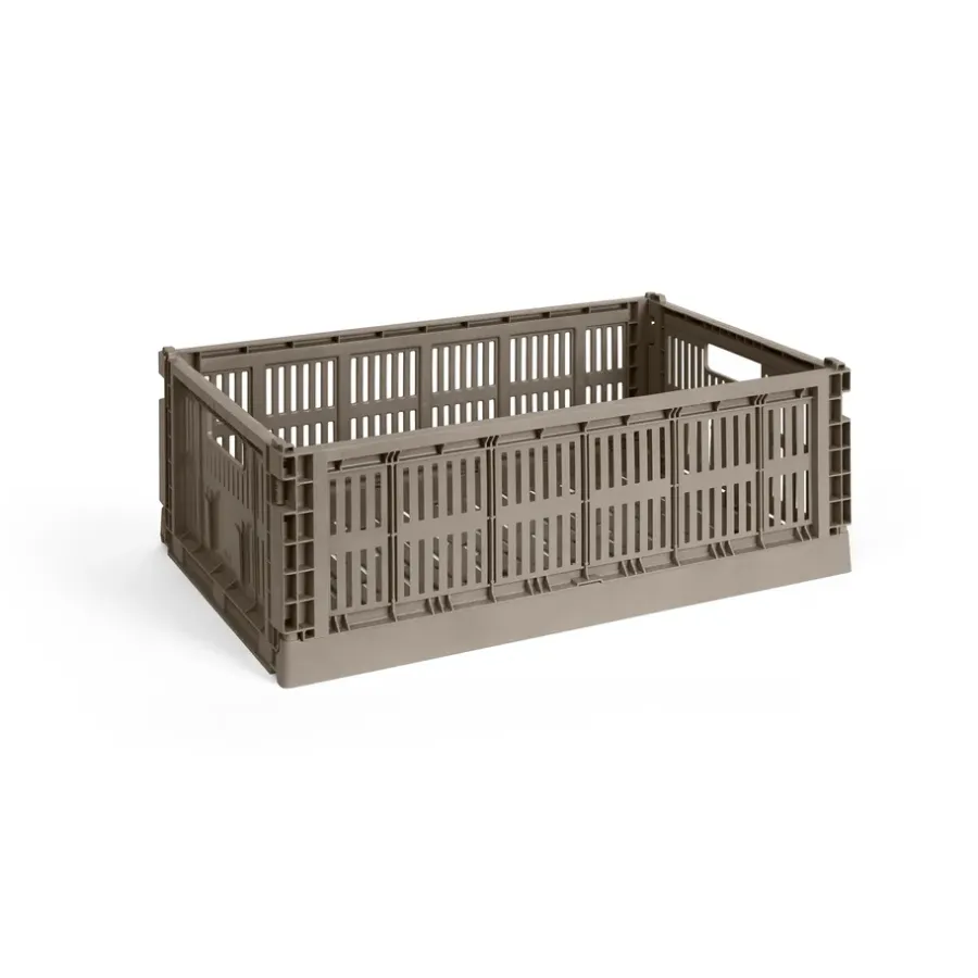 Förvaringskorgar-HAY Colour Crate L 34,5x53 cm, Warm grey