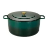 Gjutjärnsgrytor|Grytor-Combekk Enameled gjutjärnsgryta Ø32 cm, Holly Green-gold knob