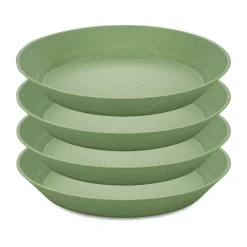 Plasttallrikar-Koziol Connect djup tallrik Ø24 cm 4-pack, Nature leaf green